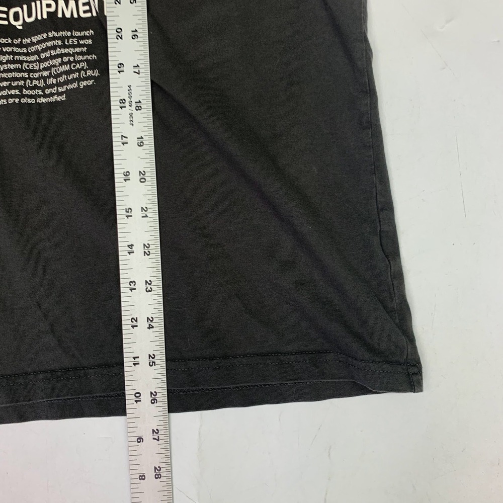 Astronaut Equipment Space Suit Schematic Graphic T-Shirt Faded Black Mens XL - Picture 16 of 16